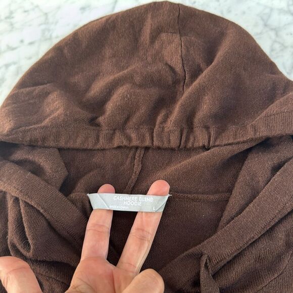 Luxury Cashmere Hoodie Womens Size large Brown - Picture 4 of 8